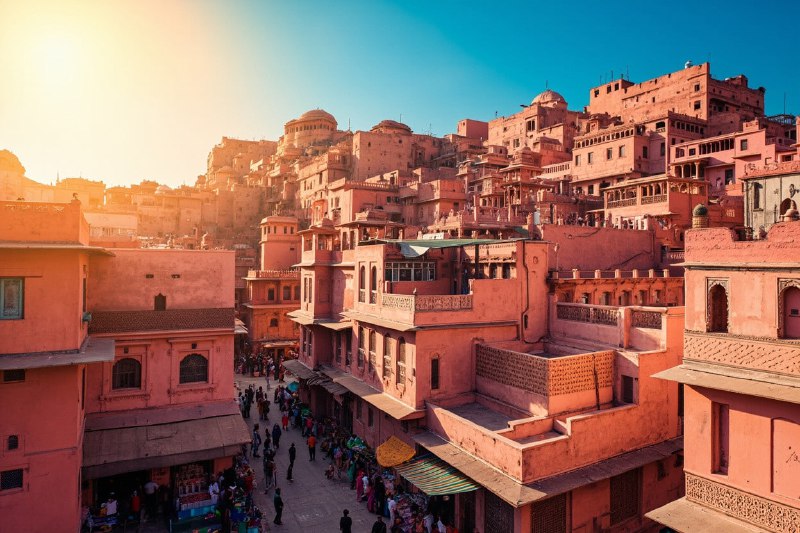 🇮🇳 Город, где все здания — розовые