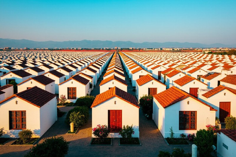 🇨🇳  Деревня, где все дома одинаковые — по закону