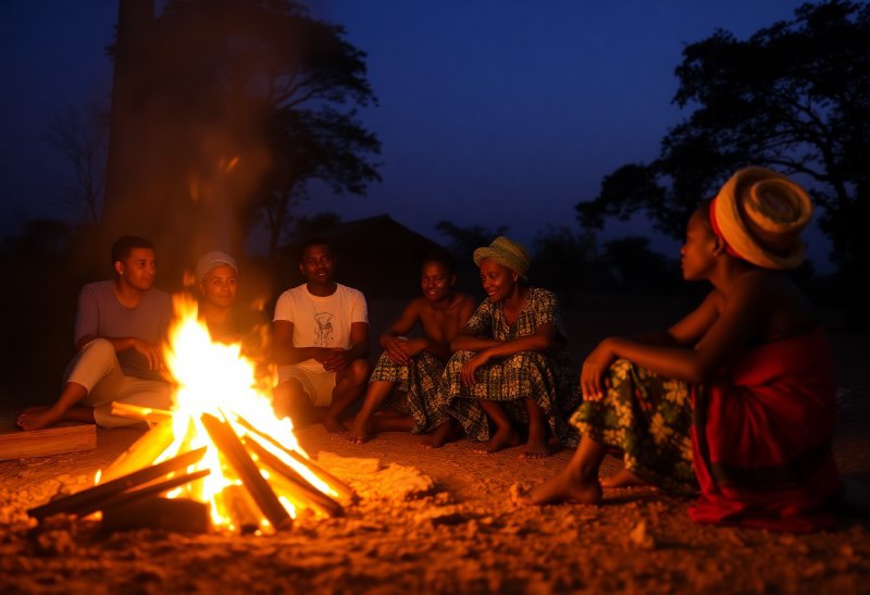 🔥 Как культура общения у костра в Танзании объединяет людей...