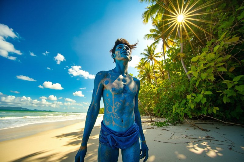 🇮🇳 Остров, где люди красят себя в синий цвет