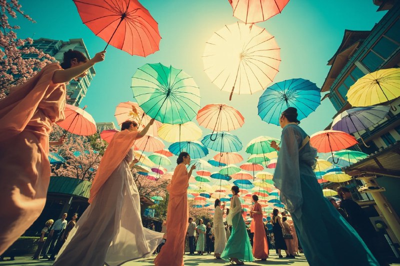 🇯🇵 Город, где все ходят с зонтиками — но не от дождя