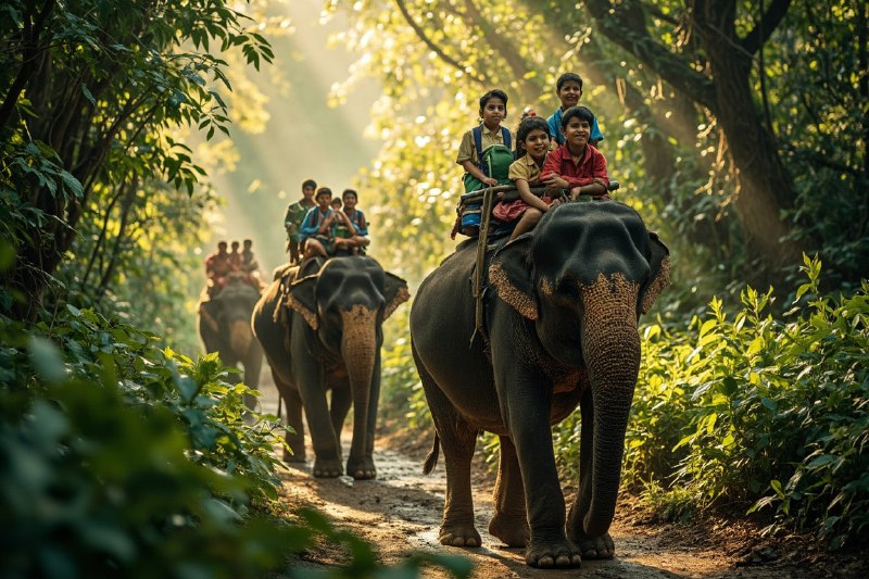 🇮🇳 Деревня, где дети ходят в школу на слонах